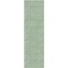 Superior Cotton Washable Bath Rug, Non Slip Runner, 1 Piece Set, Sage | Absorbent Combed Cotton Bath Rug Runner or Rug Set, Bathroom Vanity or Kitchen Sink, Includes One 2 x 5 Feet Checkered Runner