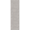 Superior Cotton Washable Bath Rug, Non Slip Runner, 1 Piece Set, Silver | Absorbent Combed Cotton Bath Rug Runner or Rug Set, Bathroom Vanity or Kitchen Sink, Includes One 2 x 5 Feet Checkered Runner