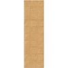 Superior Cotton Washable Bath Rug, Non Slip Runner, 1 Piece Set, Toast | Absorbent Combed Cotton Bath Rug Runner or Rug Set, Bathroom Vanity or Kitchen Sink, Includes One 2 x 5 Feet Checkered Runner