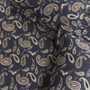 Superior Premium Cotton Flannel Duvet Cover Set, All Season 100% Brushed Cotton Flannel Bedding, 3-Piece Set with Duvet Cover and Pillow Shams – Pumpkin Paisley, Full/Queen(Navy Blue)
