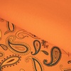 Superior Premium Cotton Flannel Duvet Cover Set, All Season 100% Brushed Cotton Flannel Bedding, 3-Piece Set with Duvet Cover and Pillow Shams – Pumpkin Paisley, Full/Queen(Pumpkin)