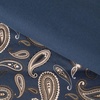 Superior Premium Cotton Flannel Duvet Cover Set, All Season 100% Brushed Cotton Flannel Bedding, 3-Piece Set with Duvet Cover and Pillow Shams – Pumpkin Paisley, Full/Queen(Navy Blue)