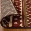 Superior Indoor Runner Rug, Jute Backing, Southwestern Geometric Medallion, Ideal for Entryway, Living Room, Kitchen, Bedroom, Hallway, Floor Cover, Tampa Collection, 2′ 7″ x 8′, Maroon