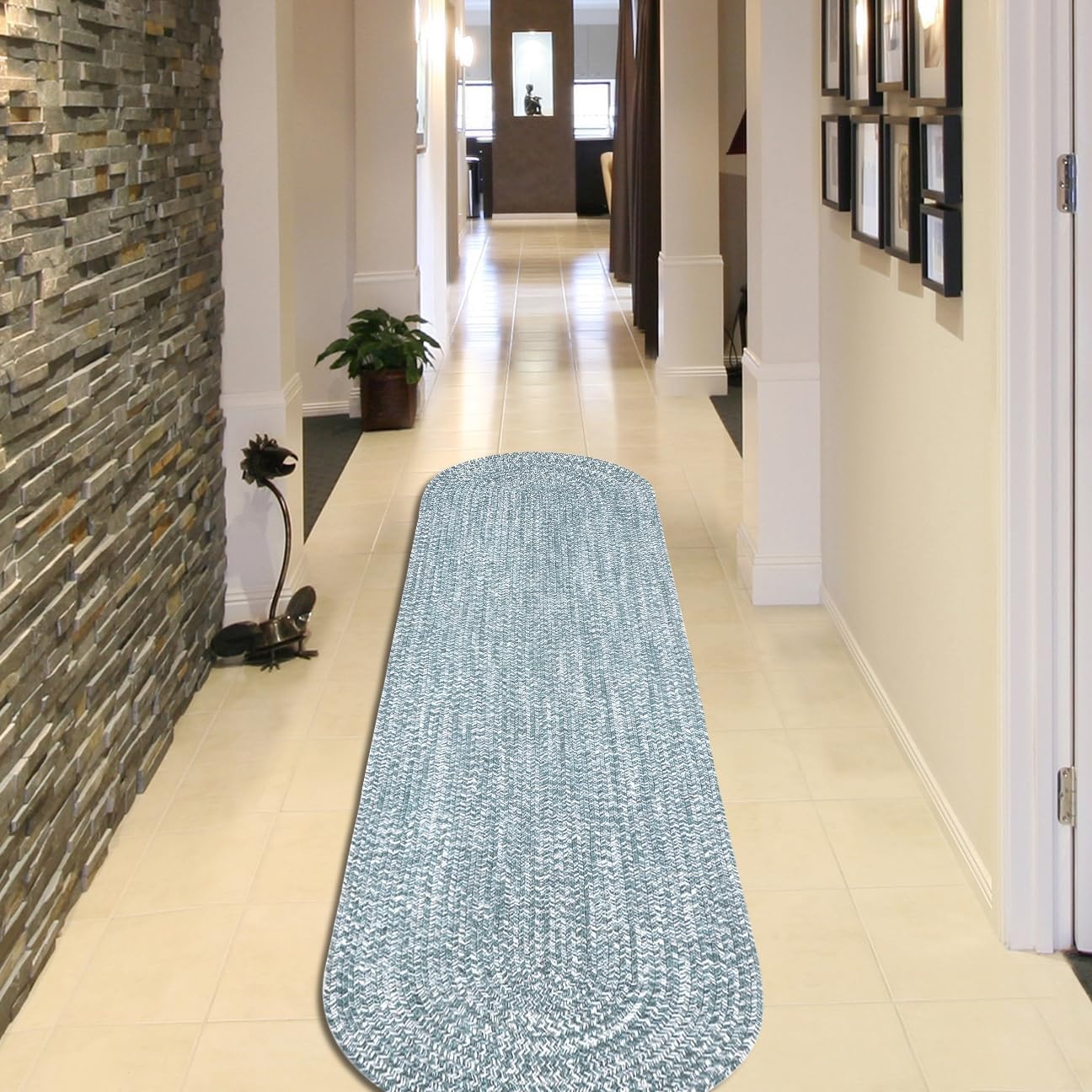 image:imageSuperior Jute Oval Indoor Area Rug GreenLagoon Breezewhite