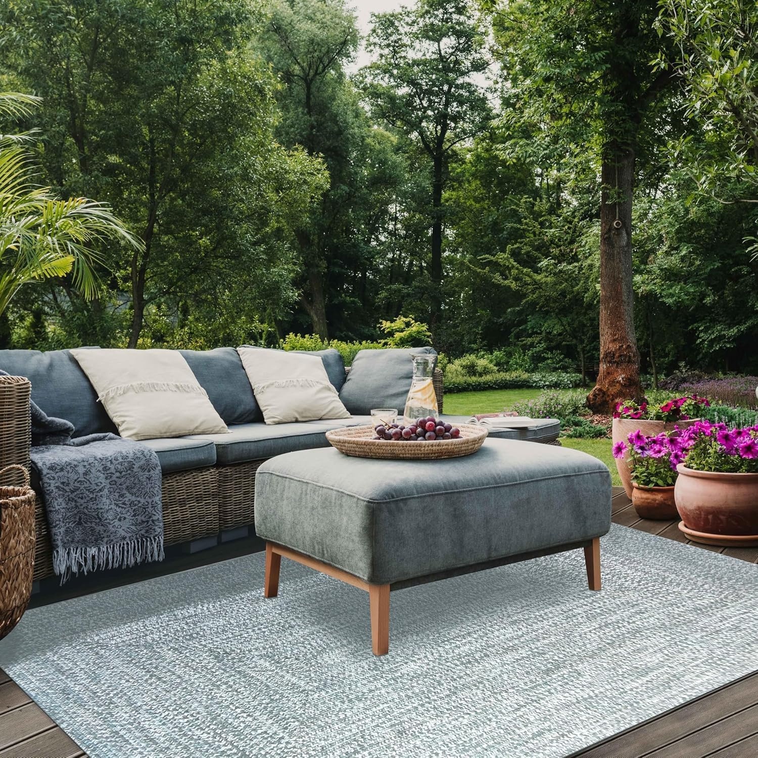 image:imageSuperior Jute Oval Indoor Area Rug GreenLagoon Breezewhite