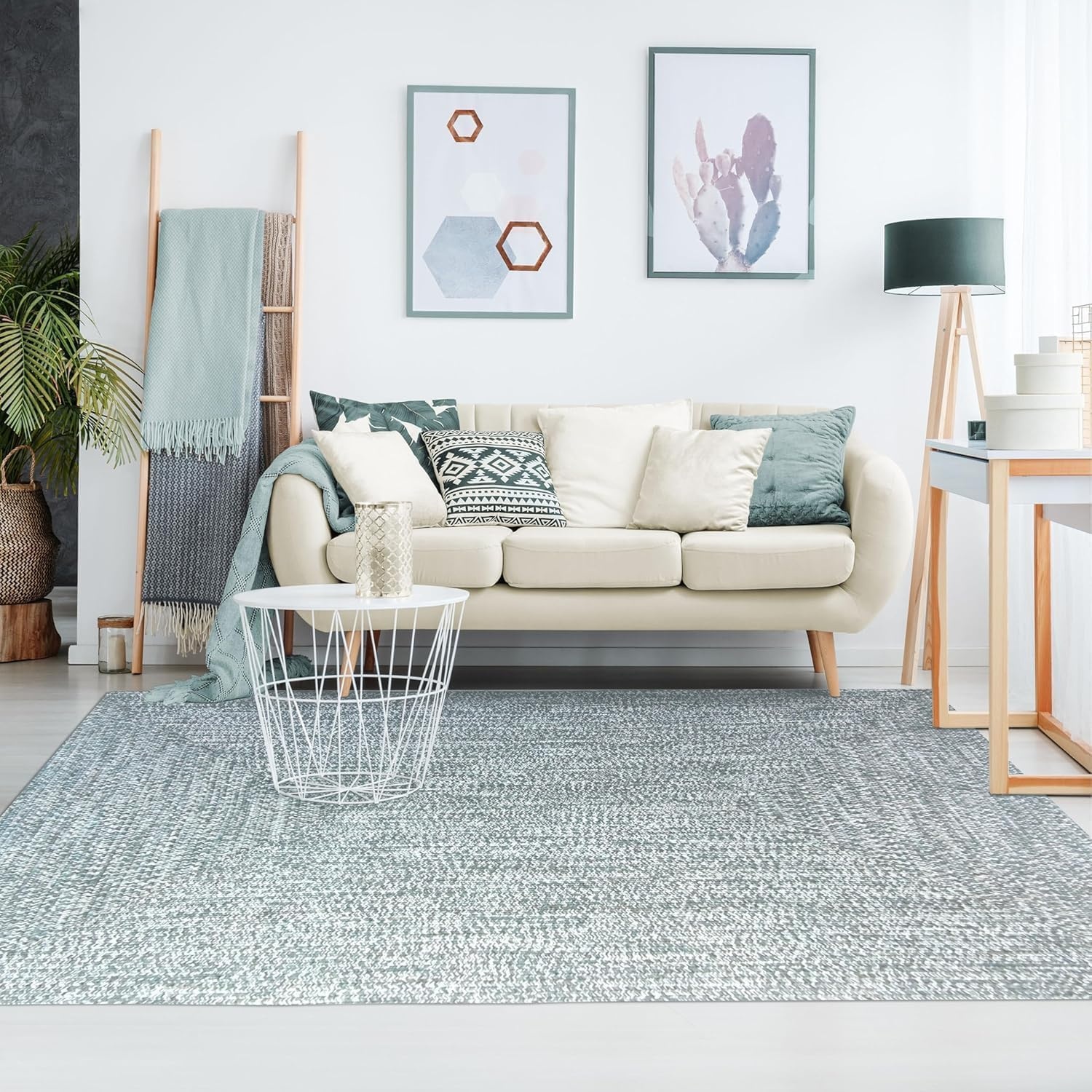 image:imageSuperior Jute Oval Indoor Area Rug GreenLagoon Breezewhite