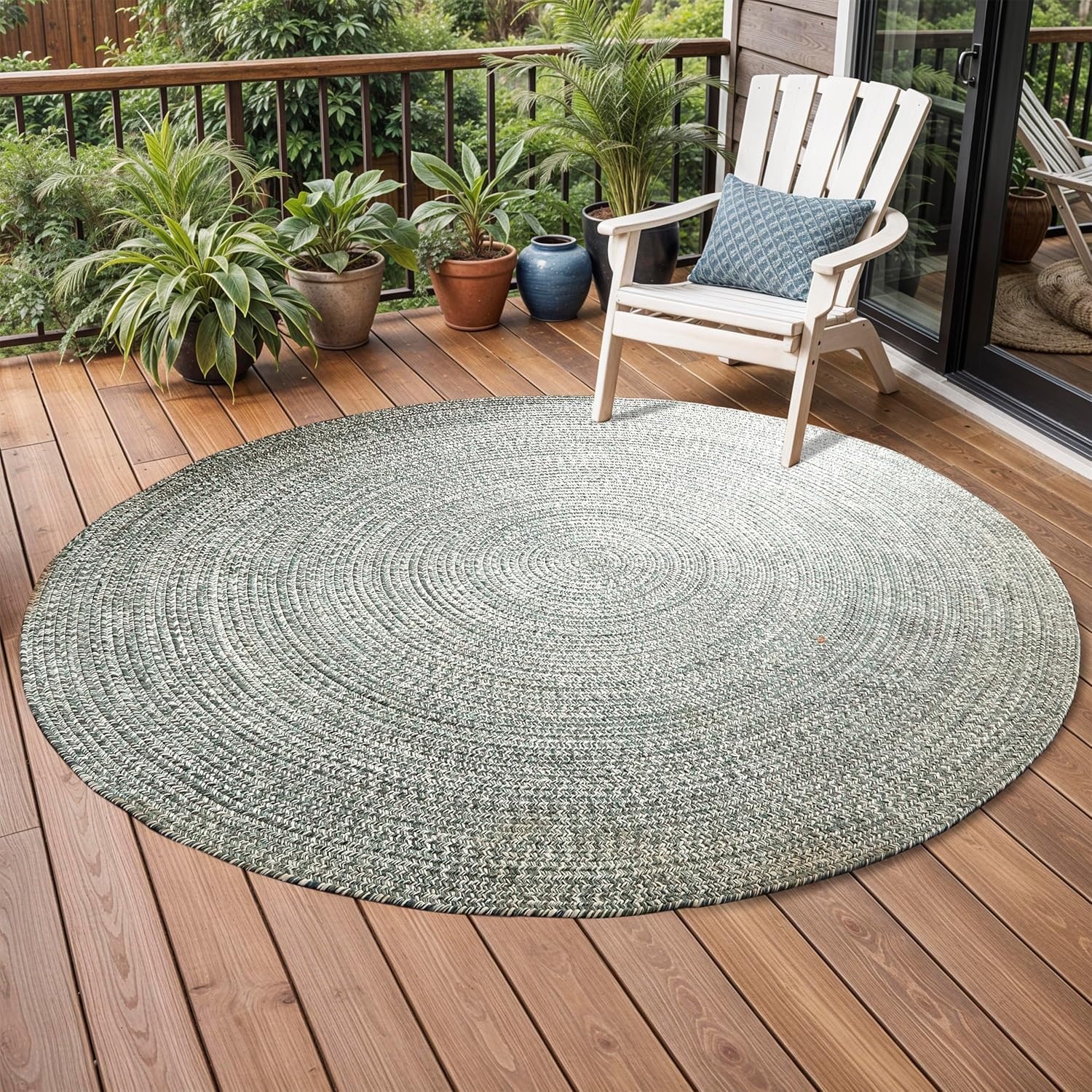 image:imageSuperior Jute Oval Indoor Area Rug GreenLagoon Breezewhite