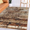 Superior Indoor Area Rug, Jute Backing, Modern Rugs for Family, Kitchen Floors, Office, Plush Floor Cover, Abstract Design, Damara Collection, 8′ x 10′, Cream/Rust
