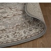 SUPERIOR Glendale Indoor Runner Rug, Floral Medallion, 8′ Round, Grey