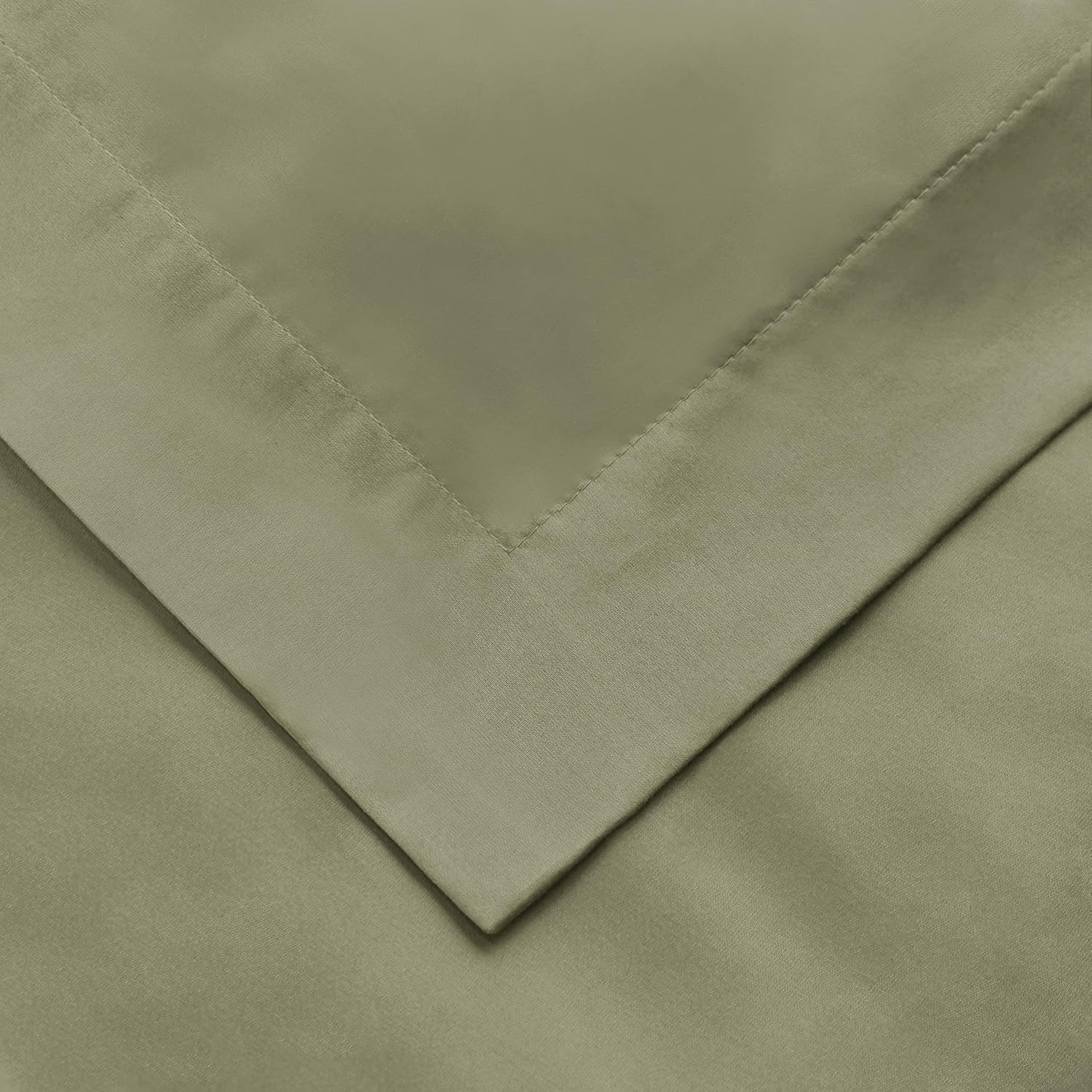 image:imageSuperior Egyptian Cotton 1000 Thread Count Duvet Cover Set Bed Covers Includes 1 Duvet Cover with Button Closure 2 Pillow Shams Oversized Bedding Decor FullQueen GoldSage