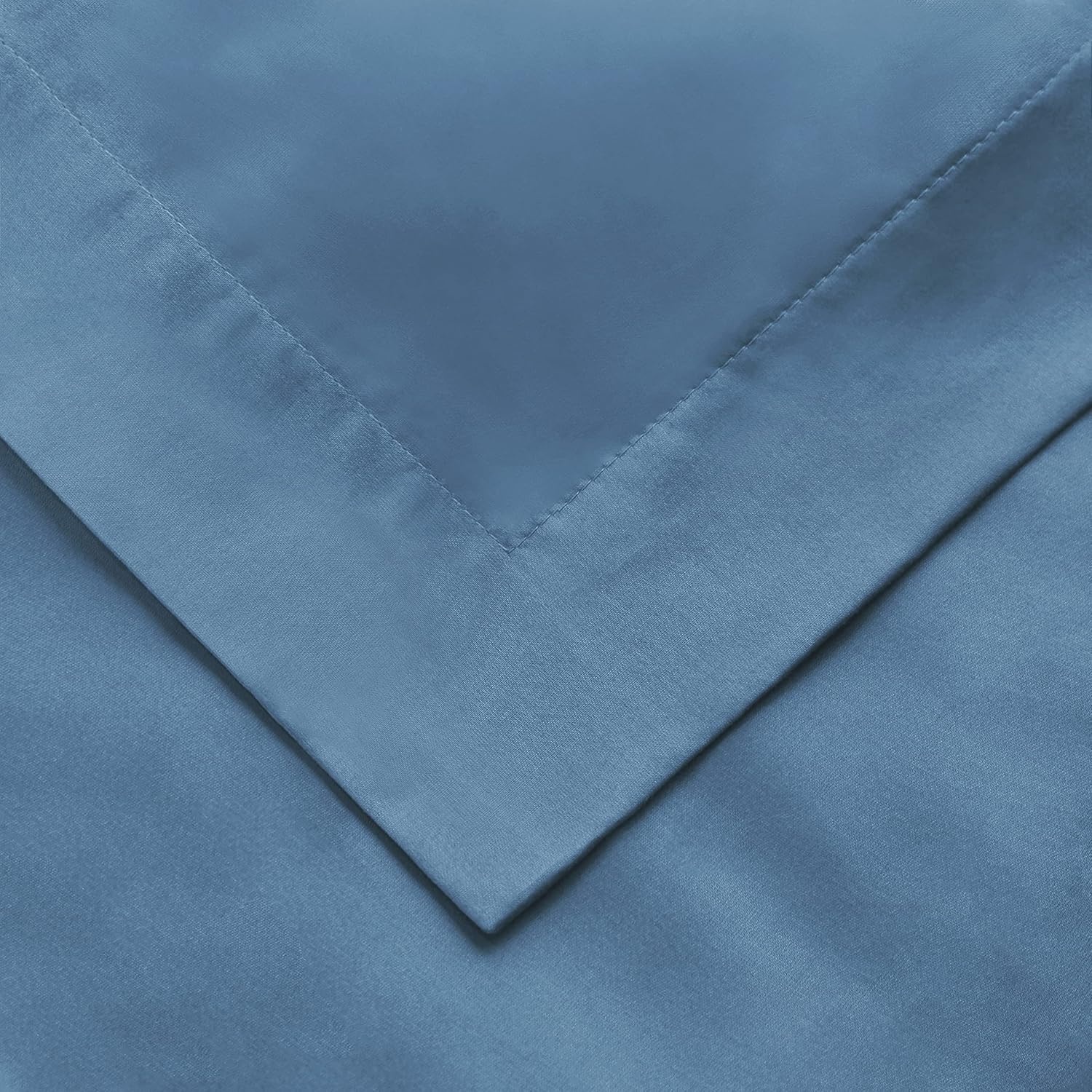 image:imageSuperior Egyptian Cotton 1000 Thread Count Duvet Cover Set Bed Covers Includes 1 Duvet Cover with Button Closure 2 Pillow Shams Oversized Bedding Decor FullQueen GoldMedium Blue