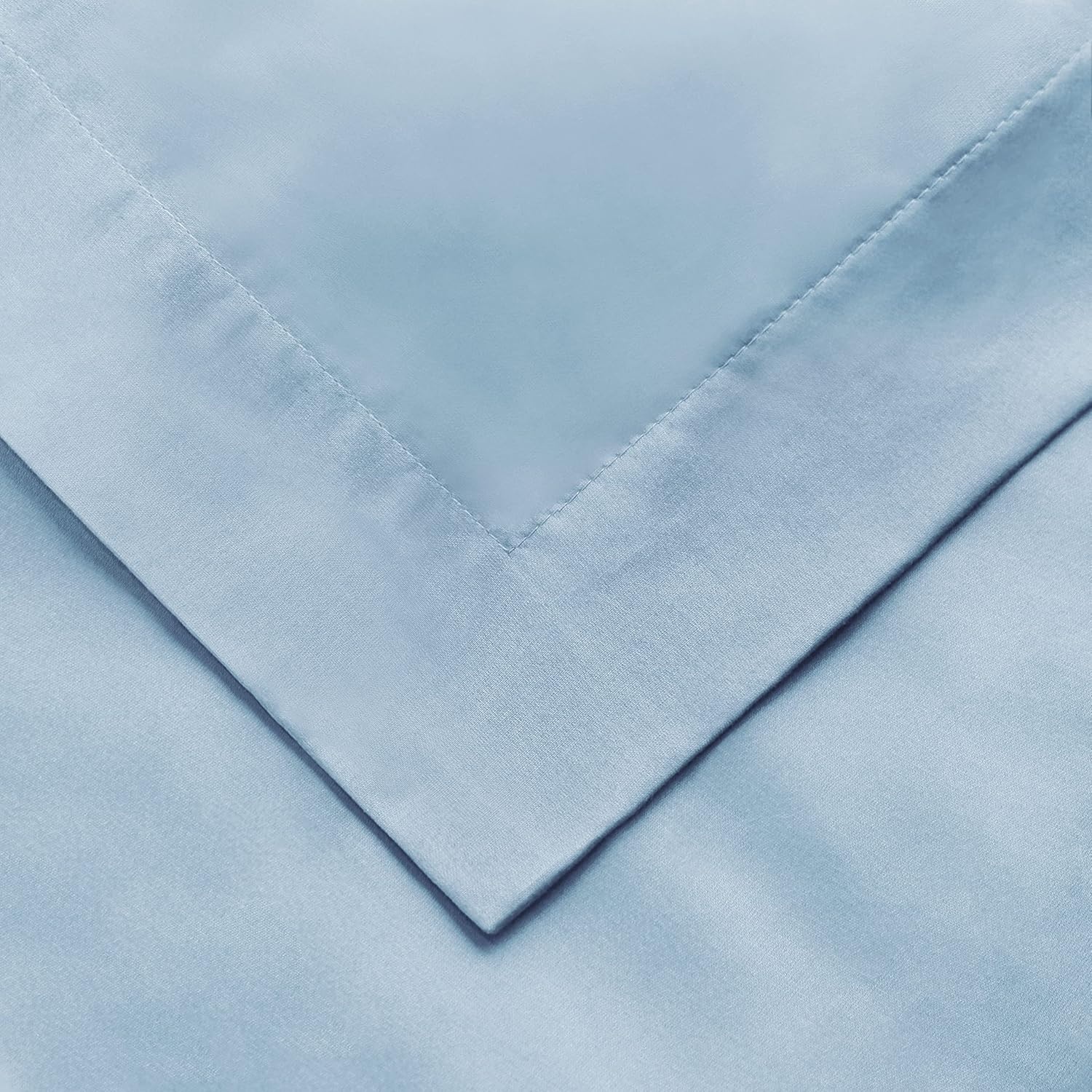 image:imageSuperior Egyptian Cotton 1000 Thread Count Duvet Cover Set Bed Covers Includes 1 Duvet Cover with Button Closure 2 Pillow Shams Oversized Bedding Decor FullQueen GoldLight Blue