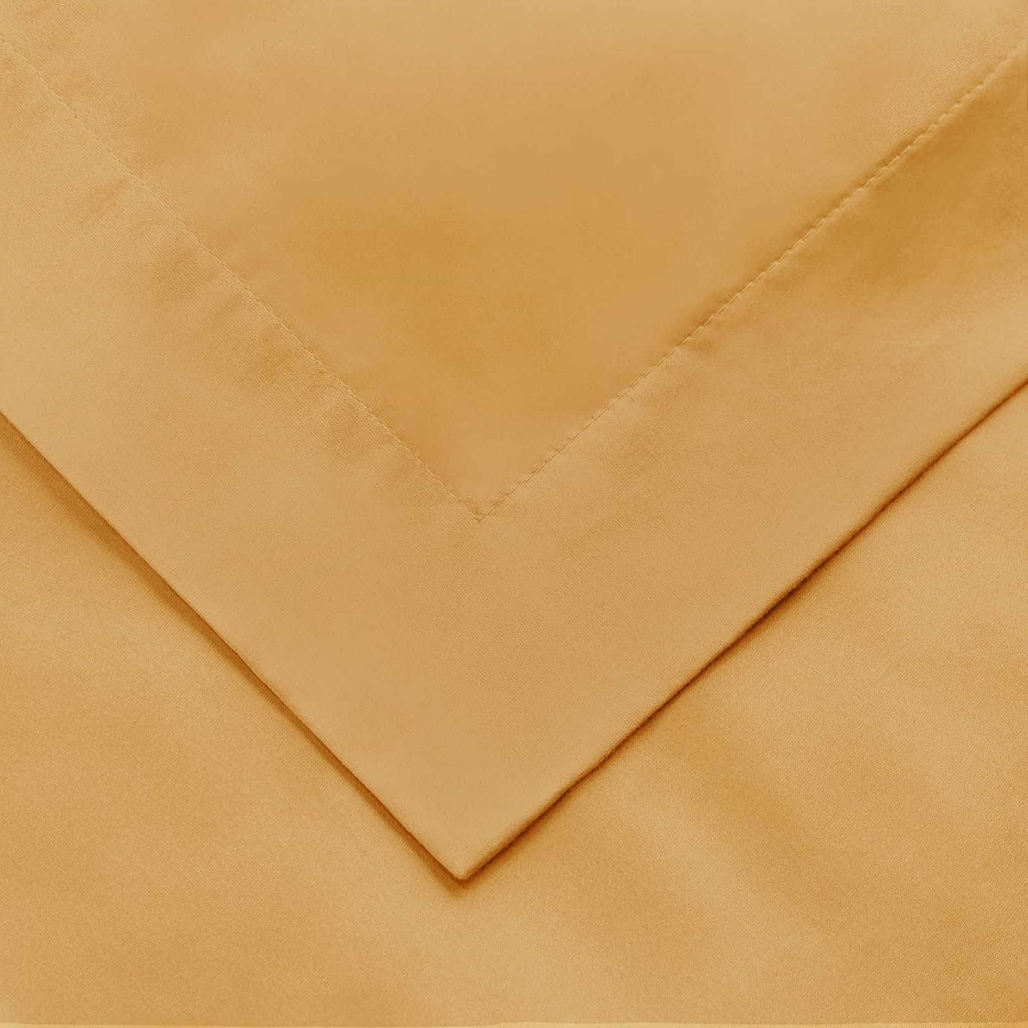 image:imageSuperior Egyptian Cotton 1000 Thread Count Duvet Cover Set Bed Covers Includes 1 Duvet Cover with Button Closure 2 Pillow Shams Oversized Bedding Decor FullQueen GoldGold