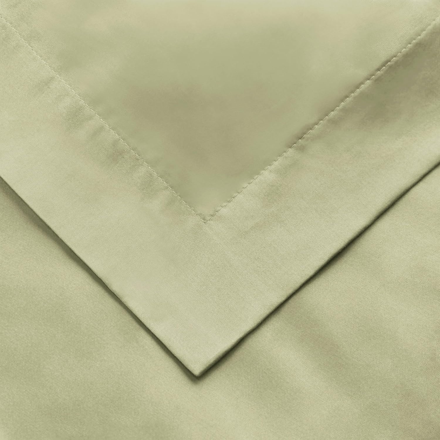 image:imageSuperior Egyptian Cotton 1000 Thread Count Duvet Cover Set Bed Covers Includes 1 Duvet Cover with Button Closure 2 Pillow Shams Oversized Bedding Decor FullQueen GoldSage