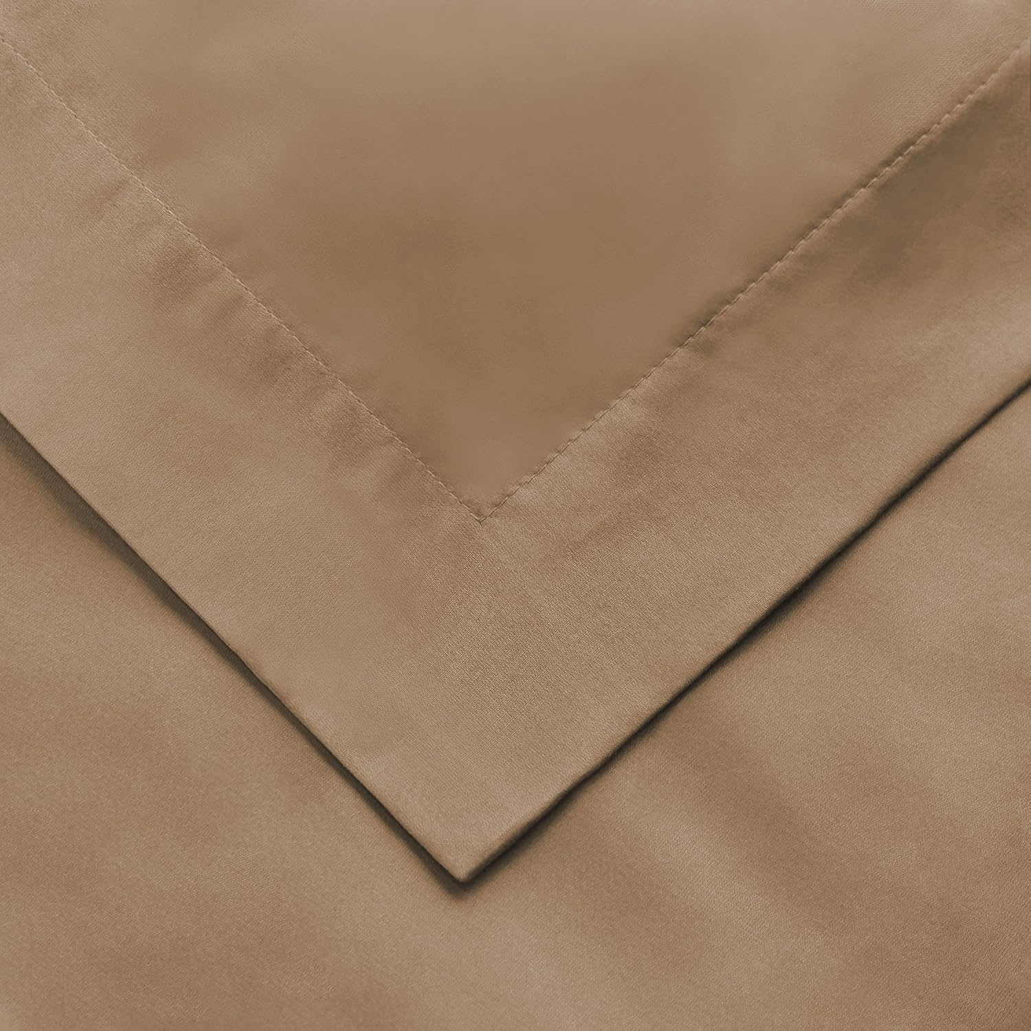 image:imageSuperior Egyptian Cotton 1000 Thread Count Duvet Cover Set Bed Covers Includes 1 Duvet Cover with Button Closure 2 Pillow Shams Oversized Bedding Decor FullQueen GoldTaupe