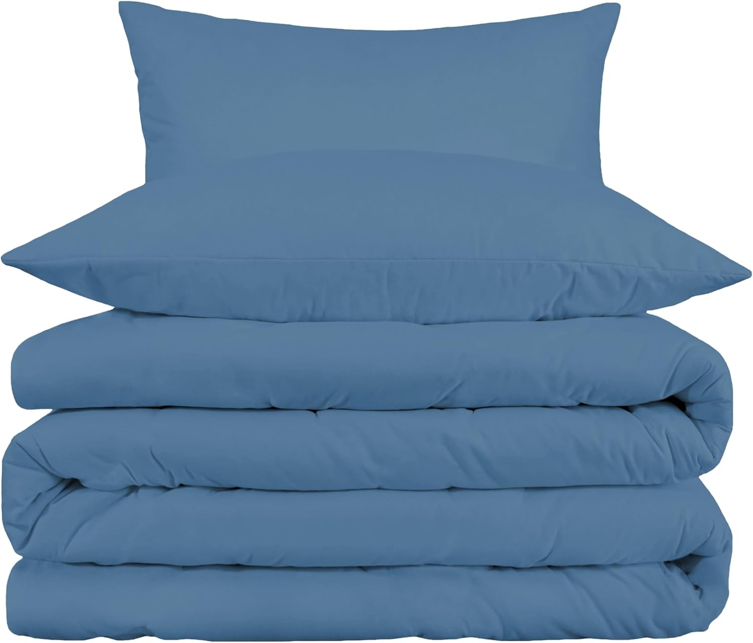 image:imageSuperior Egyptian Cotton 1000 Thread Count Duvet Cover Set Bed Covers Includes 1 Duvet Cover with Button Closure 2 Pillow Shams Oversized Bedding Decor FullQueen GoldMedium Blue