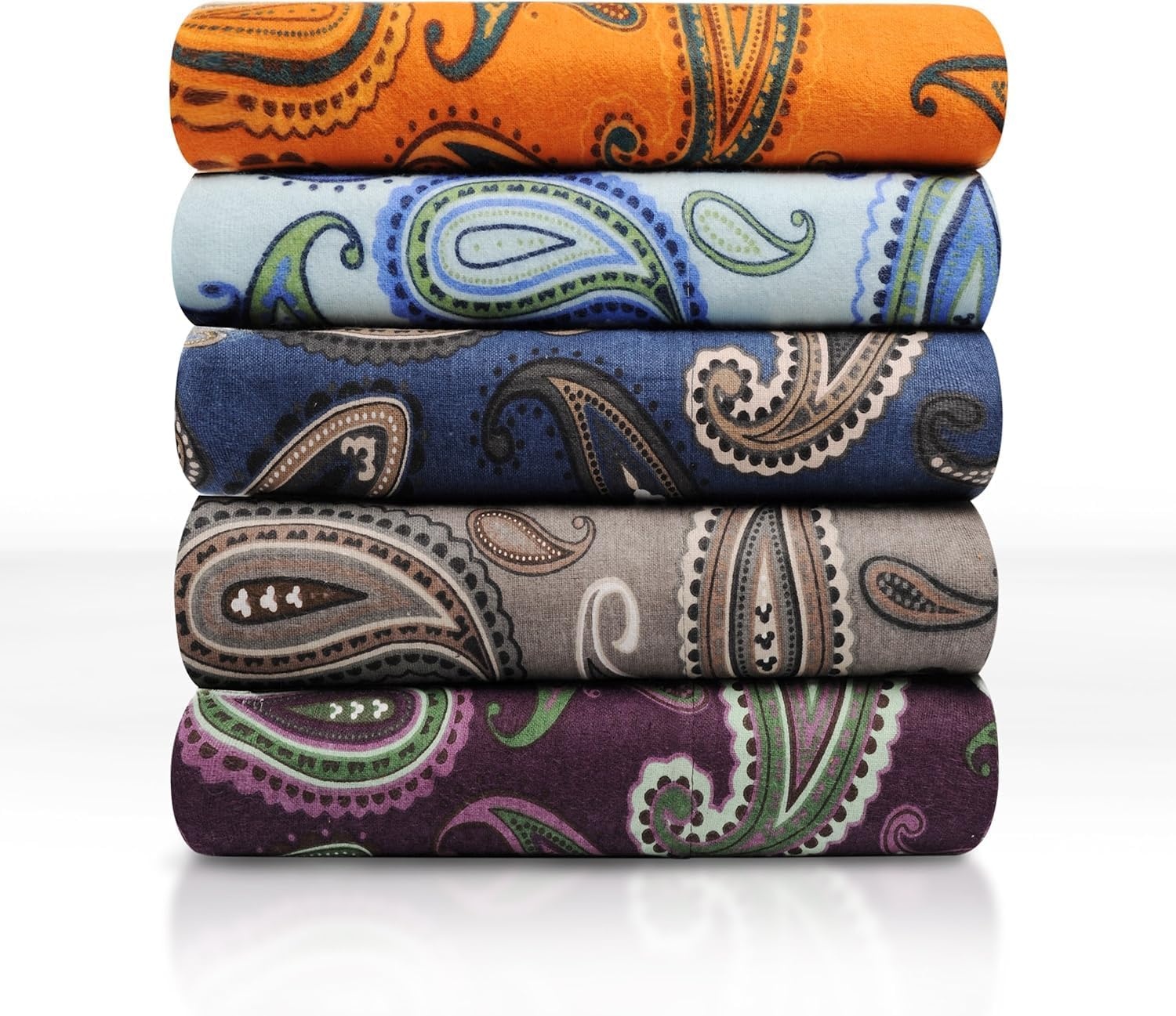 image:imageSuperior Paisley Flannel Cotton Duvet Cover Set Warm Fuzzy Comforter Cover Cozy Soft Floral Bedding Essentials Secure Button Closure Includes 1 Duvet Cover 2 Pillow Shams FullQueen Light BlueCharcoal Z