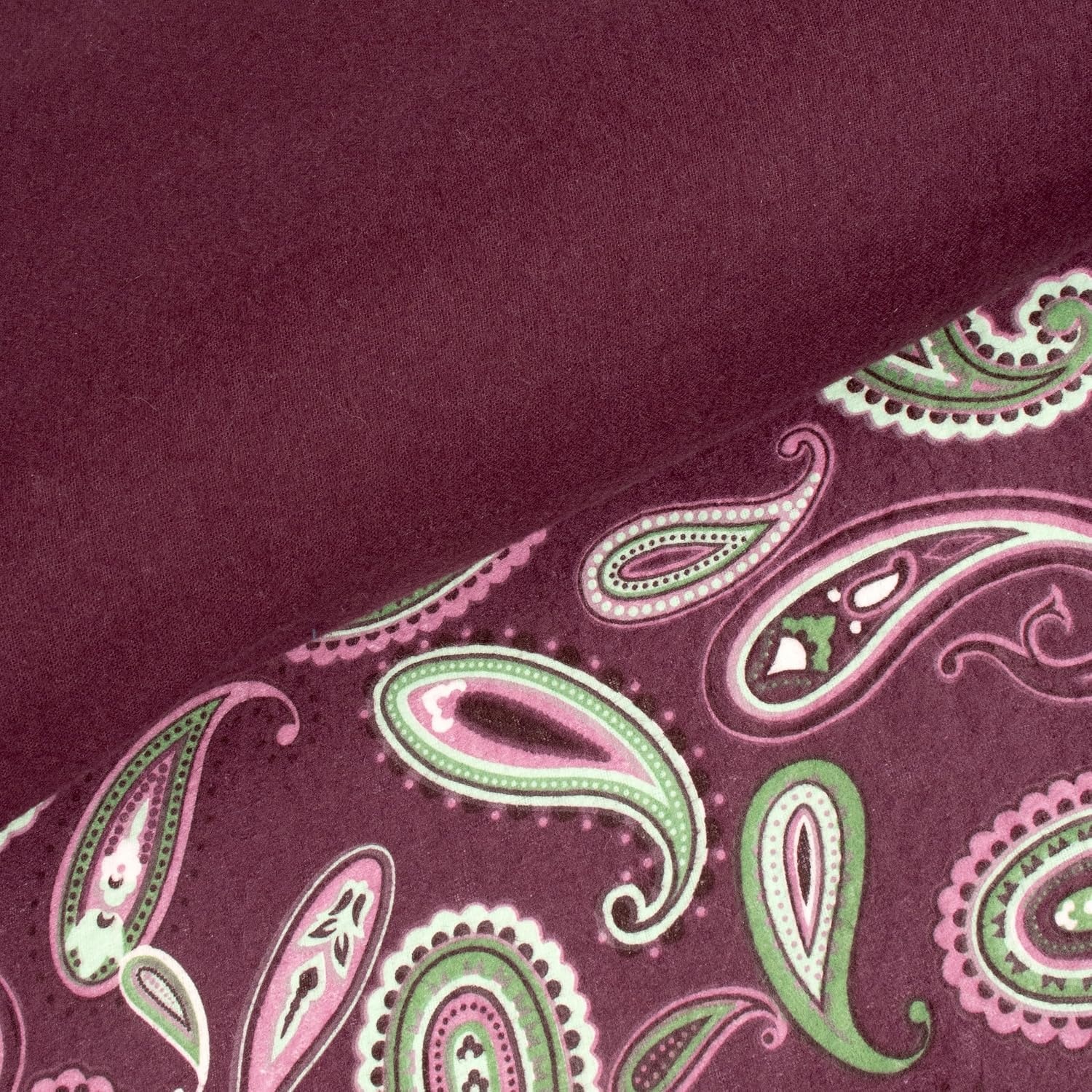 image:imageSuperior Paisley Flannel Cotton Duvet Cover Set Warm Fuzzy Comforter Cover Cozy Soft Floral Bedding Essentials Secure Button Closure Includes 1 Duvet Cover 2 Pillow Shams FullQueen Light BluePurple Z