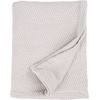 SUPERIOR Clara Cotton Blanket, for Picnic, Beach, Traveling or Camping, Bedroom Decor, Essentials, Cover for Bed, Couch, Lounging, Textured Jacquard, Striped Woven Blanket, Twin, Ivory(Tan)