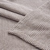 SUPERIOR Clara Cotton Blanket, for Picnic, Beach, Traveling or Camping, Bedroom Decor, Essentials, Cover for Bed, Couch, Lounging, Textured Jacquard, Striped Woven Blanket, Twin, Ivory(Brown)