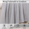 SUPERIOR Clara Cotton Blanket, for Picnic, Beach, Traveling or Camping, Bedroom Decor, Essentials, Cover for Bed, Couch, Lounging, Textured Jacquard, Striped Woven Blanket, Twin, Ivory(Charcoal)