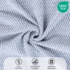 SUPERIOR Clara Cotton Blanket, for Picnic, Beach, Traveling or Camping, Bedroom Decor, Essentials, Cover for Bed, Couch, Lounging, Textured Jacquard, Striped Woven Blanket, Twin, Ivory(Blue)