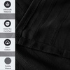 SUPERIOR Clara Cotton Blanket, for Picnic, Beach, Traveling or Camping, Bedroom Decor, Essentials, Cover for Bed, Couch, Lounging, Textured Jacquard, Striped Woven Blanket, Twin, Ivory(Black)