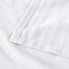 SUPERIOR Clara Cotton Blanket, for Picnic, Beach, Traveling or Camping, Bedroom Decor, Essentials, Cover for Bed, Couch, Lounging, Textured Jacquard, Striped Woven Blanket, Twin, Ivory(White)