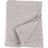 SUPERIOR Clara Cotton Blanket, for Picnic, Beach, Traveling or Camping, Bedroom Decor, Essentials, Cover for Bed, Couch, Lounging, Textured Jacquard, Striped Woven Blanket, Twin, Ivory(Brown)