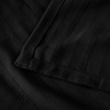 SUPERIOR Clara Cotton Blanket, for Picnic, Beach, Traveling or Camping, Bedroom Decor, Essentials, Cover for Bed, Couch, Lounging, Textured Jacquard, Striped Woven Blanket, Twin, Ivory(Black)