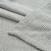 SUPERIOR Clara Cotton Blanket, for Picnic, Beach, Traveling or Camping, Bedroom Decor, Essentials, Cover for Bed, Couch, Lounging, Textured Jacquard, Striped Woven Blanket, Twin, Ivory(Green)