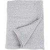 SUPERIOR Clara Cotton Blanket, for Picnic, Beach, Traveling or Camping, Bedroom Decor, Essentials, Cover for Bed, Couch, Lounging, Textured Jacquard, Striped Woven Blanket, Twin, Ivory(Grey)