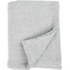 SUPERIOR Clara Cotton Blanket, for Picnic, Beach, Traveling or Camping, Bedroom Decor, Essentials, Cover for Bed, Couch, Lounging, Textured Jacquard, Striped Woven Blanket, Twin, Ivory(Green)