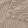 SUPERIOR JENA Cotton Blanket, for Picnic, Beach, Traveling or Camping, Bedroom Decor, Essentials, Cover for Bed, Couch, Lounging, Textured Jacquard, Modern Chevron Woven Blanket, Full/Queen, Ivory(Khaki)