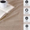 SUPERIOR JENA Cotton Blanket, for Picnic, Beach, Traveling or Camping, Bedroom Decor, Essentials, Cover for Bed, Couch, Lounging, Textured Jacquard, Modern Chevron Woven Blanket, Full/Queen, Ivory(Khaki)