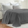 SUPERIOR JENA Cotton Blanket, for Picnic, Beach, Traveling or Camping, Bedroom Decor, Essentials, Cover for Bed, Couch, Lounging, Textured Jacquard, Modern Chevron Woven Blanket, Full/Queen, Ivory(Charcoal)