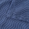 SUPERIOR JENA Cotton Blanket, for Picnic, Beach, Traveling or Camping, Bedroom Decor, Essentials, Cover for Bed, Couch, Lounging, Textured Jacquard, Modern Chevron Woven Blanket, Full/Queen, Ivory(Merritt Blue)