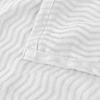 SUPERIOR JENA Cotton Blanket, for Picnic, Beach, Traveling or Camping, Bedroom Decor, Essentials, Cover for Bed, Couch, Lounging, Textured Jacquard, Modern Chevron Woven Blanket, Full/Queen, Ivory(White)