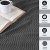 SUPERIOR JENA Cotton Blanket, for Picnic, Beach, Traveling or Camping, Bedroom Decor, Essentials, Cover for Bed, Couch, Lounging, Textured Jacquard, Modern Chevron Woven Blanket, Full/Queen, Ivory(Charcoal)