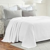 SUPERIOR JENA Cotton Blanket, for Picnic, Beach, Traveling or Camping, Bedroom Decor, Essentials, Cover for Bed, Couch, Lounging, Textured Jacquard, Modern Chevron Woven Blanket, Full/Queen, Ivory(White)