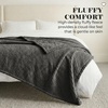SUPERIOR Lily Pebbled Fluffy Fleece Blanket, Artisanal Popcorn Texture Soft Throw for Couch, Bed and Living Room Decor, Bedroom Essentials, Extra Cozy Fuzzy Warm Cover, King Size, White(Charcoal)