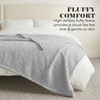 SUPERIOR Lily Pebbled Fluffy Fleece Blanket, Artisanal Popcorn Texture Soft Throw for Couch, Bed and Living Room Decor, Bedroom Essentials, Extra Cozy Fuzzy Warm Cover, King Size, White(Platinum)