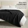 SUPERIOR Lily Pebbled Fluffy Fleece Blanket, Artisanal Popcorn Texture Soft Throw for Couch, Bed and Living Room Decor, Bedroom Essentials, Extra Cozy Fuzzy Warm Cover, King Size, White(Black)