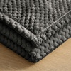 SUPERIOR Lily Pebbled Fluffy Fleece Blanket, Artisanal Popcorn Texture Soft Throw for Couch, Bed and Living Room Decor, Bedroom Essentials, Extra Cozy Fuzzy Warm Cover, King Size, White(Charcoal)