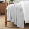 SUPERIOR Lily Pebbled Fluffy Fleece Blanket, Artisanal Popcorn Texture Soft Throw for Couch, Bed and Living Room Decor, Bedroom Essentials, Extra Cozy Fuzzy Warm Cover, King Size, White(Platinum)