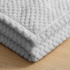 SUPERIOR Lily Pebbled Fluffy Fleece Blanket, Artisanal Popcorn Texture Soft Throw for Couch, Bed and Living Room Decor, Bedroom Essentials, Extra Cozy Fuzzy Warm Cover, King Size, White(Platinum)