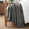 SUPERIOR Lily Pebbled Fluffy Fleece Blanket, Artisanal Popcorn Texture Soft Throw for Couch, Bed and Living Room Decor, Bedroom Essentials, Extra Cozy Fuzzy Warm Cover, King Size, White(Charcoal)
