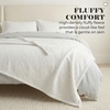 SUPERIOR Lily Pebbled Fluffy Fleece Blanket, Artisanal Popcorn Texture Soft Throw for Couch, Bed and Living Room Decor, Bedroom Essentials, Extra Cozy Fuzzy Warm Cover, King Size, White(White)