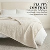 SUPERIOR Lily Pebbled Fluffy Fleece Blanket, Artisanal Popcorn Texture Soft Throw for Couch, Bed and Living Room Decor, Bedroom Essentials, Extra Cozy Fuzzy Warm Cover, King Size, White(Ivory)