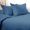 Superior Egyptian Cotton 1000 Thread Count Duvet Cover Set, Bed Covers, Includes 1 Duvet Cover with Button Closure, 2 Pillow Shams, Oversized Bedding Decor, Full/Queen, Gold(Medium Blue)